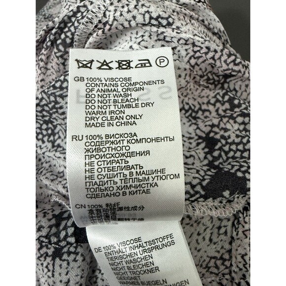 Reiss Women's Size 12 Multicolor Abstract Circle Print Maggie Button Up Blouse - Picture 10 of 10